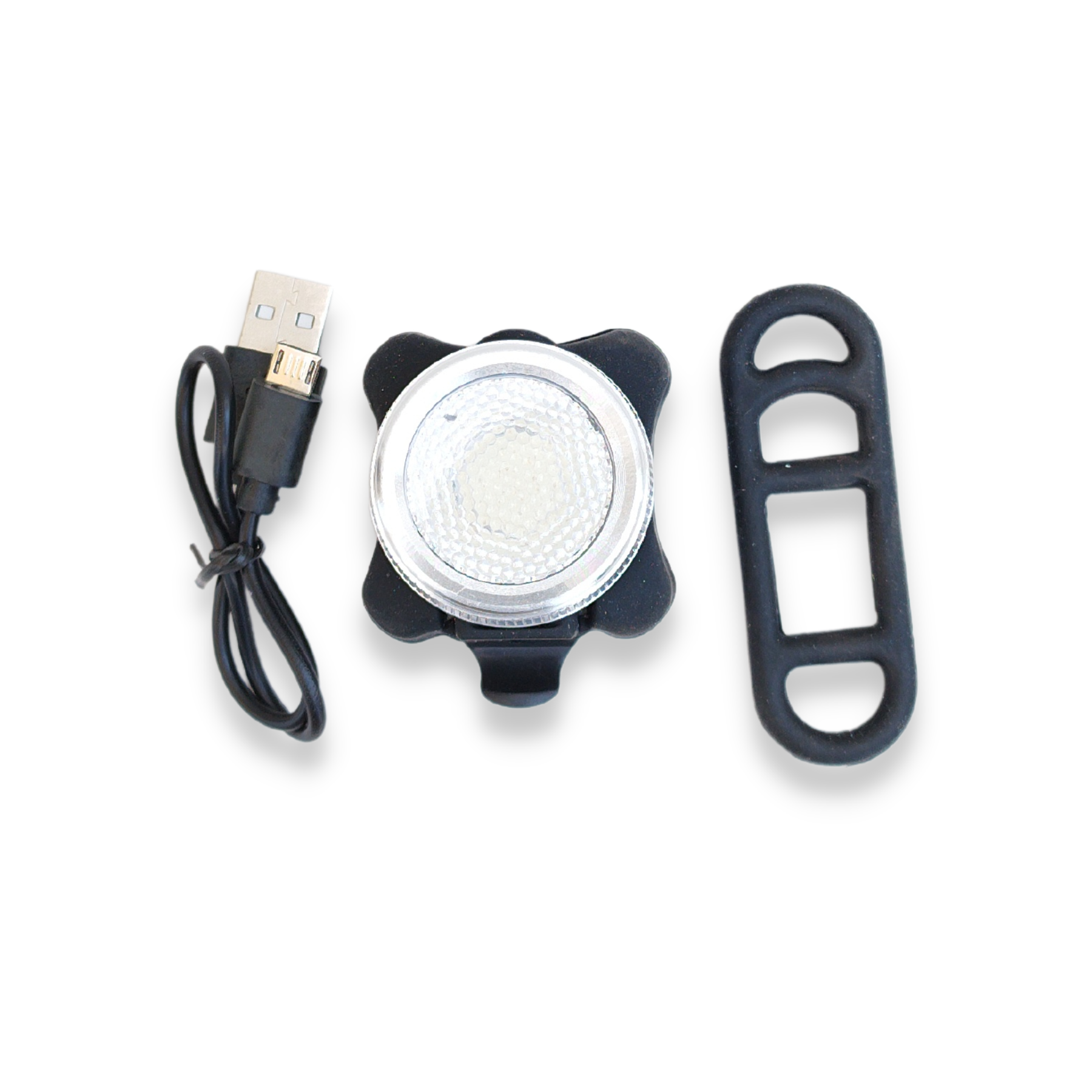 נצנץ לד עגול נטען USB - תופסן גומי