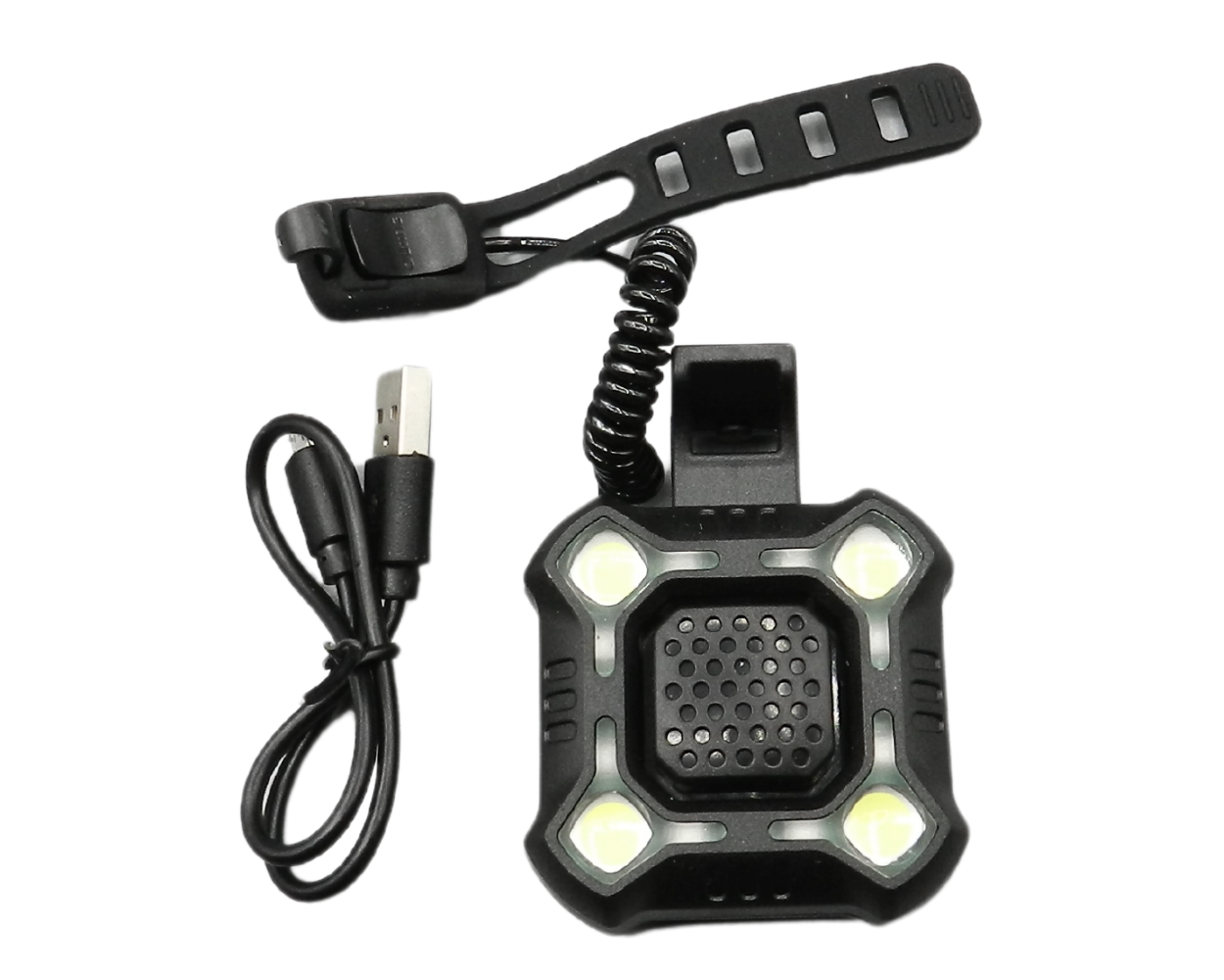 צופר + פנס USB נטען