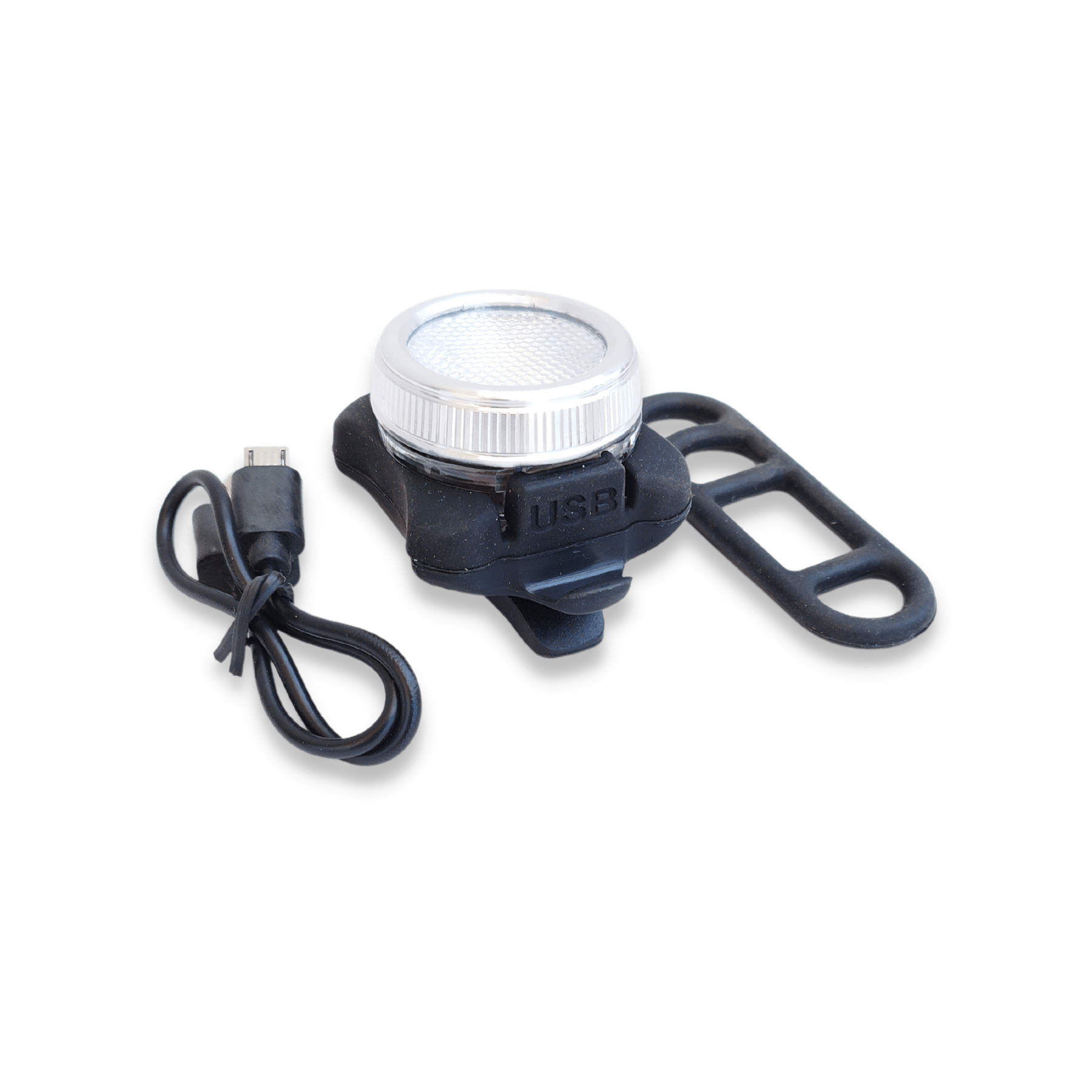 נצנץ לד עגול נטען USB - תופסן גומי