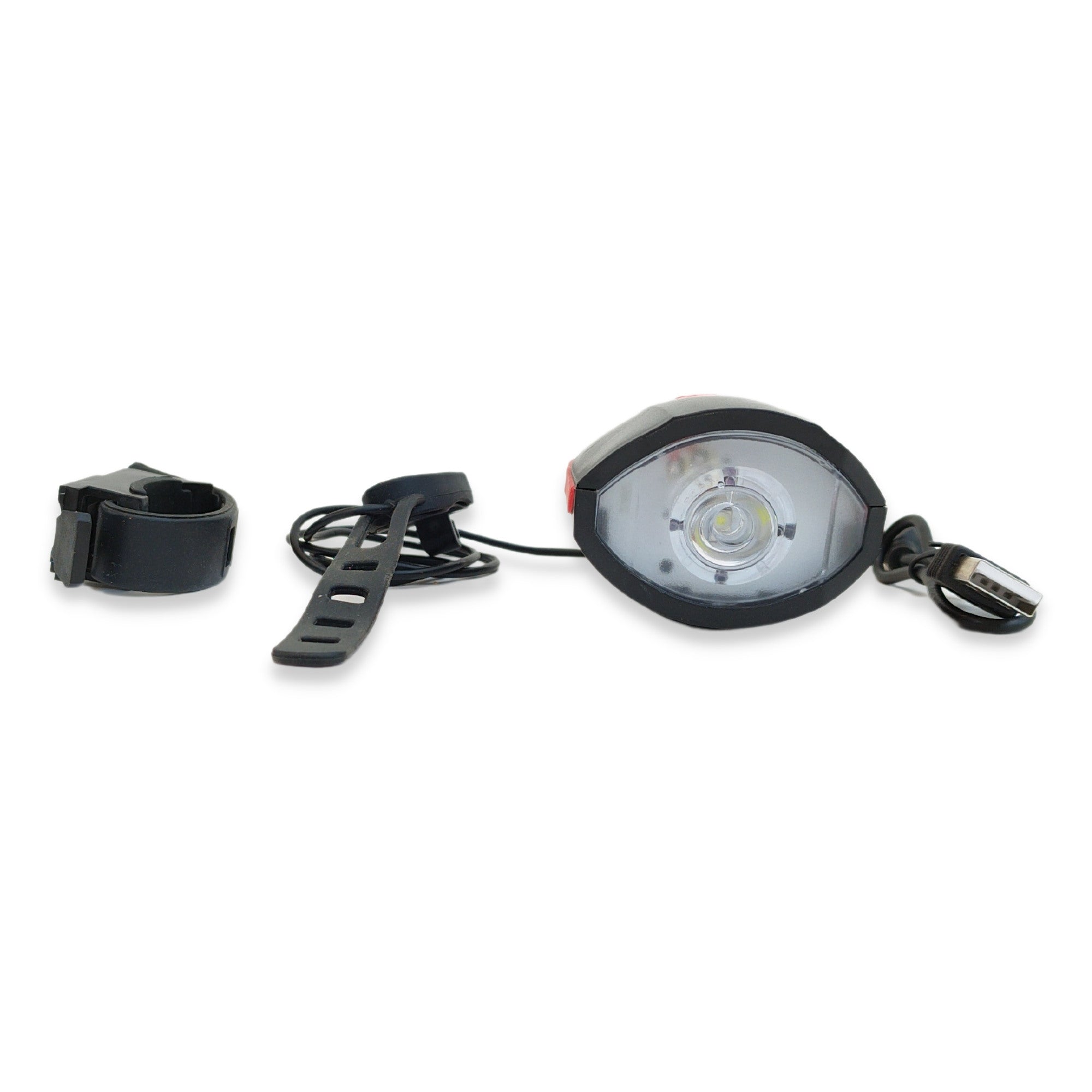 פנס קדמי עם צפצפה נטען USB