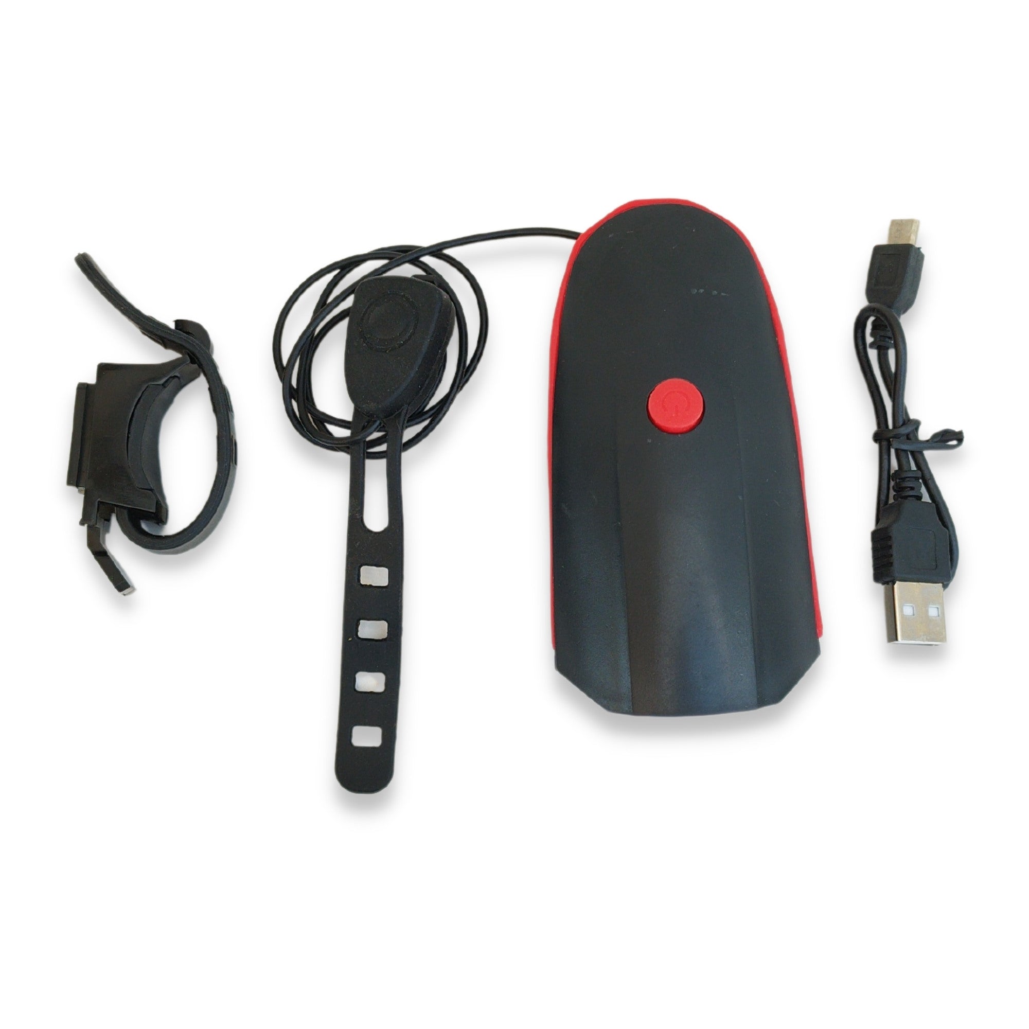פנס קדמי עם צפצפה נטען USB
